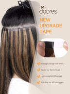 DOORES Human Hair Extensions Tape in, 26 Inch 60g 20pcs, Burgundy Tape in Extensions Human Hair Silky Straight Skin Weft Natural Hair Extensions Remy Hair