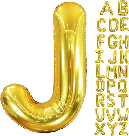 40 Inch Letter Balloons Gold Foil by Aeniaza
