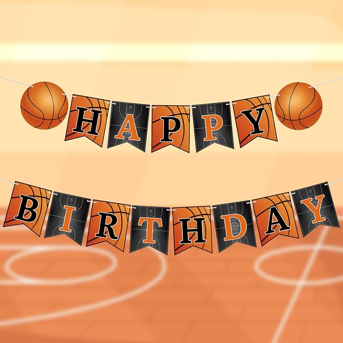 Basketball Happy Birthday Banner Basketball Theme Party Decorations Sport - Image 9