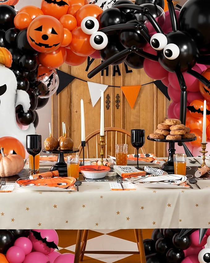 Halloween Balloon Arch Garland Kit, Explosion Star Ghost Foil Balloons - Image 6