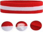 ONUPGO Sweatband Headbands for Men & Women -12PCS Sports Headbands Moisture Wicking Athletic Cotton Terry Cloth Headband for Tennis,Basketball,Football,Gym,Working Out