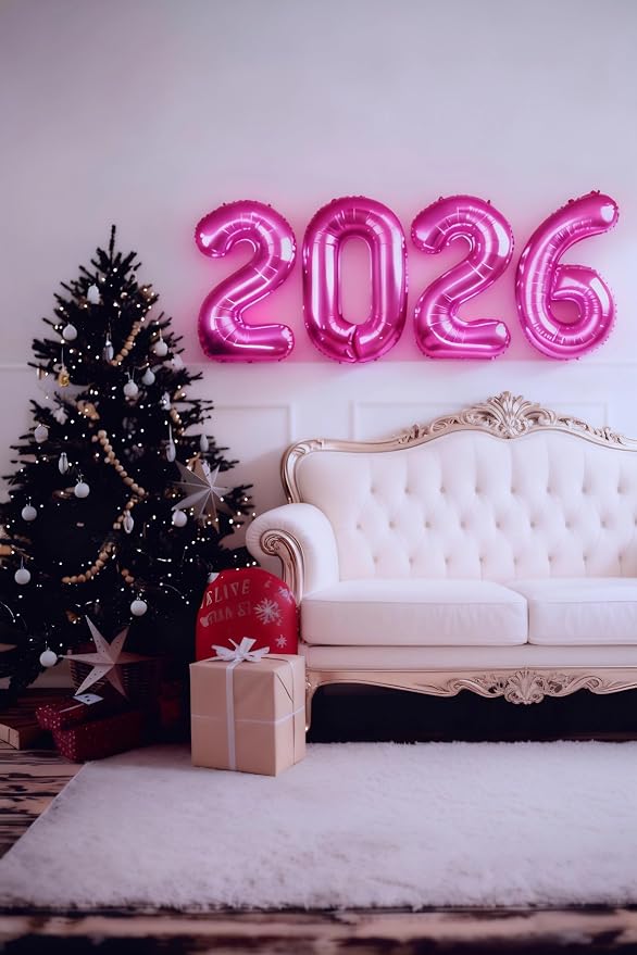 2026 Rosy Purple Balloon Numbers 40 Inch, Nye Decor Party Decorations Happy New - Image 4