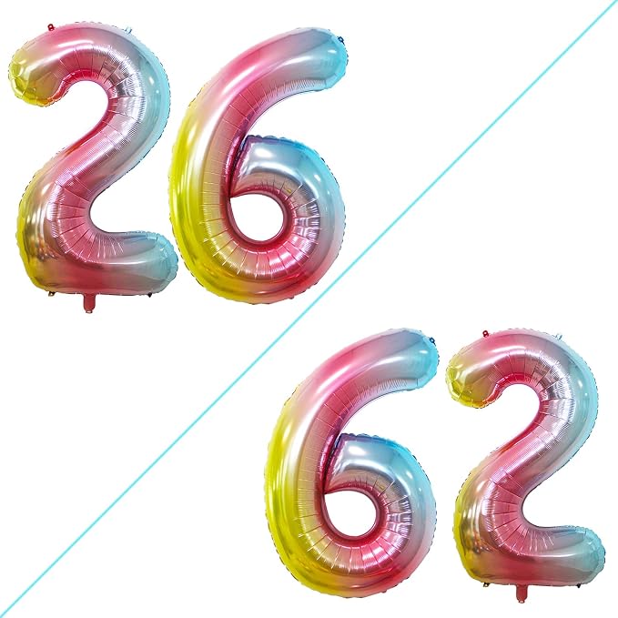 Number 26 Balloons for 26th Birthday Party Decorations, 42 Inch Jumbo Foil by GOER