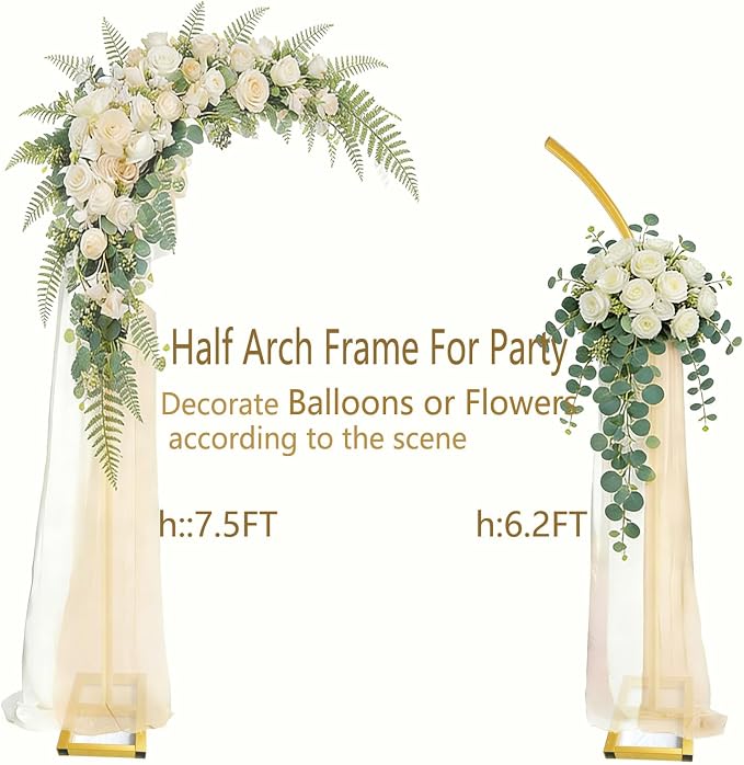 2-in-1 Dual-use Square Balloon Arch Stand Metal Wedding Backdrop Stand Party - Image 3