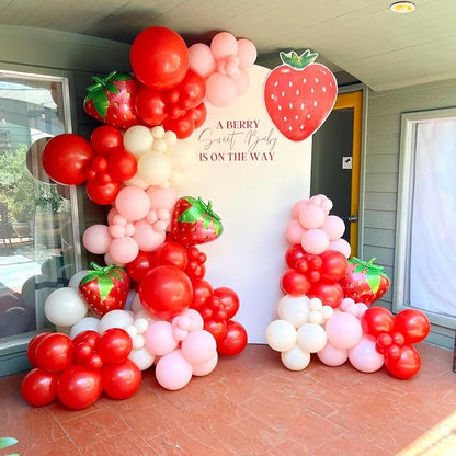 Strawberry Balloons Garland Arch Kit 163pcs - Image 6