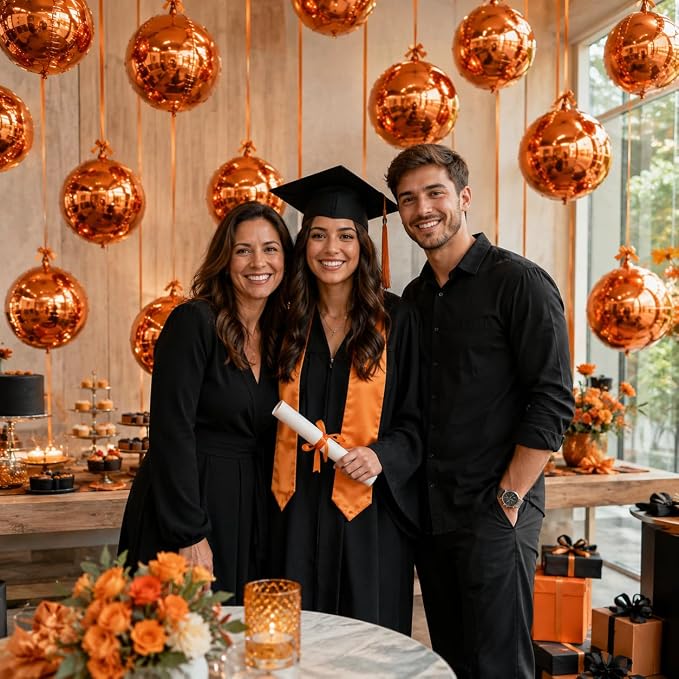 Orange Round Foil Balloons - Image 6
