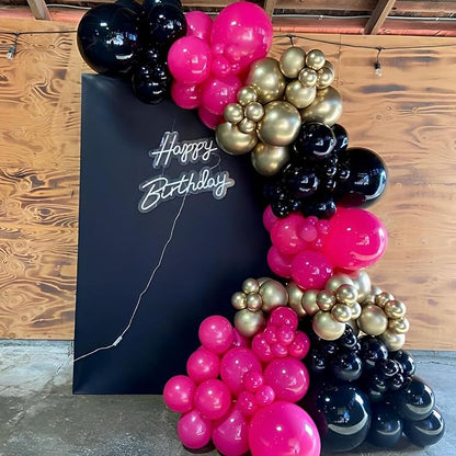 Voircoloria 90pcs Black Balloons Garland Arch Kit, 18 12 10 5 Inch | - Image 5