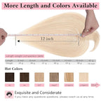 SEGO 100% Real Human Hair Toppers, with Air Bangs, Silk Base 150% Density, Clip in Topper, 2.7肺5.1・ HairPieces for Women, with Thinning/Hair Loss Cover Gray