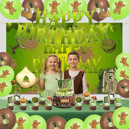 42Pack Green Monster Party decoration pack include Banner, Honeycomb - Image 5