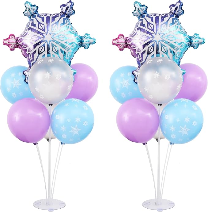 Snow Balloon Table Centerpiece Stand Kit 2 Sets by KIRINDECORATION
