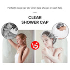 Years calm 50PS Disposable Shower Caps, Plastic Clear Shower Caps, lengthening and thickening Hair Caps for Hair dyeing assistance, Hotel and Hair Salon, Home Use, Portable Travel (Size 20.5"/52cm）