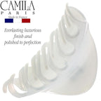 Camila Paris CP2555 French Hair Clip for Women for Thick Hair for Long Curly Wavy Hair, White, Girls Hair Claw Clips Jaw Styling Hair Accessories for Women, Strong Hold No Slip Grip, Made in France