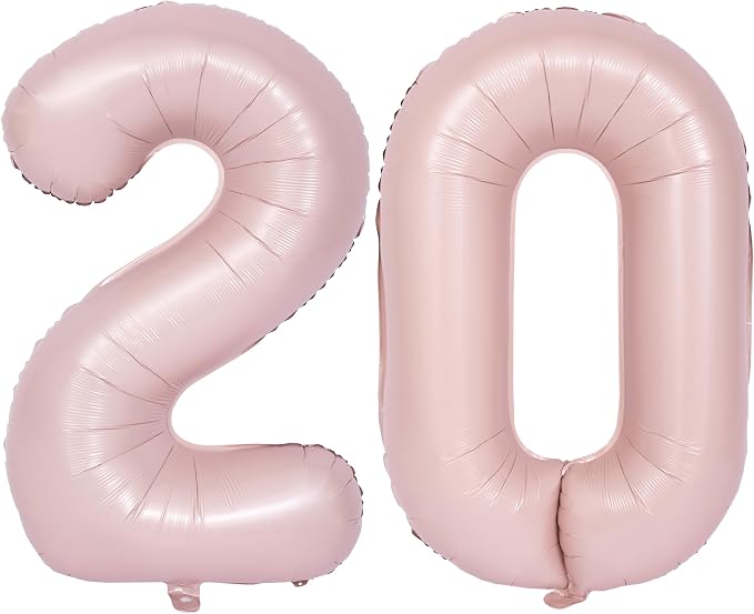 40 In Matte Pink Number Balloons Helium Foil Mylar Balloon Party Digital 20 | by Exquisitehighqualitypartydecorationstomeetyoureveryneed%EF%BC%81