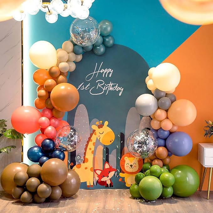 10 Inch Retro Olive Green Balloons - Image 4