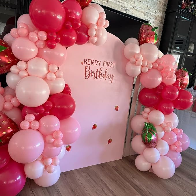 Strawberry Balloons Garland Arch Kit 163pcs - Image 8