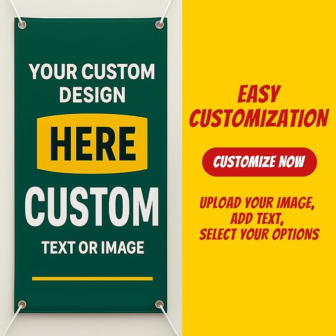 Custom Vinyl Banner with 150+ Sizes – Personalized Outdoor or Indoor Sign – Any - Image 3
