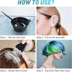 12 Pcs Hair Bleach Kit Professional Hair Coloring Products with Hair Dye Brush, Hair Color Bowl, Earmuffs, Hair Clips for Salon Hair Dye, Hair Color at Home, Hair Highlighting
