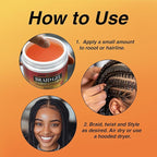 GRIP N GLIDE Braiding Gel Maximum Hold for LOC & Twist - No Flaking, No Whitening, Fast Drying, High Shine, Cool & Refreshing, Long Lasting Hold (10 oz)