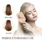 Hair Brush Boar Bristle Hairbrush for Thick Curly Thin Long Short Wet or Dry Hair Adds Shine and Makes Hair Smooth, Best Paddle Hair Brush for Men Women Kids