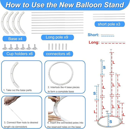 Balloon Arch Kit and Balloon Pump, 10FT Width 9FT Height Adjustable Balloon - Image 3