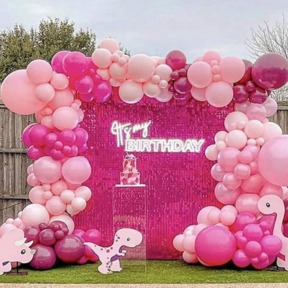 Pink Balloons Set, 60 Packs 12 Inch Metallic Chrome Pink Pearl Macaron Light - Image 5