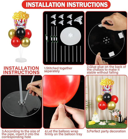 Movie Night Party Balloons Stand Kit 2 Sets - Image 3