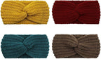 DRESHOW Knit Crochet Headband for Women Ear Warmer Soft Turban Stretch Warmer Headbands Winter Fashion Head Wrap