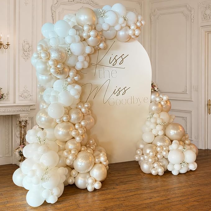 Pearl White Balloons, 50 Packs 12 Inch Pearl Double-Stuffed Balloons - Image 4