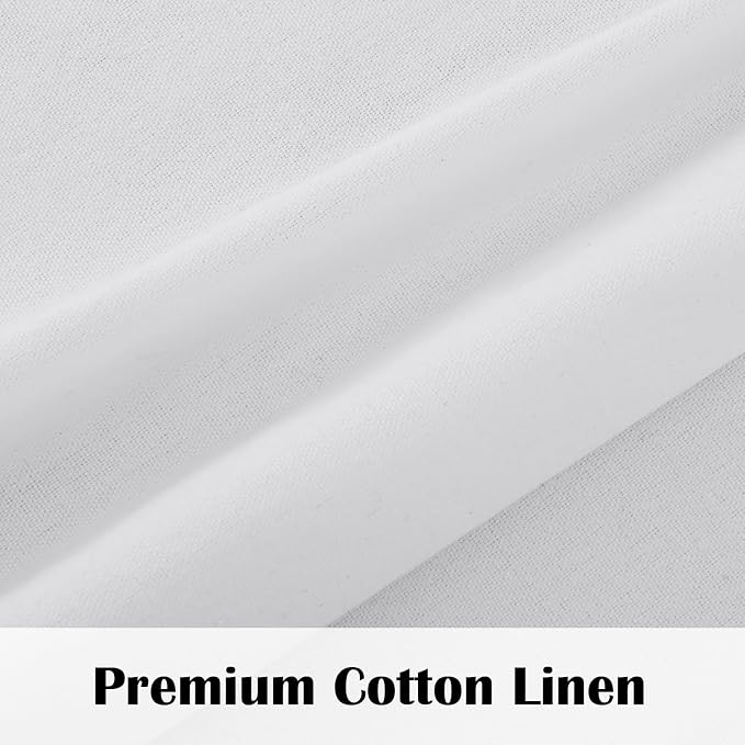 Farmhouse Valance Curtains, Boho Cotton Linen Kitchen Valance, Rustic Button - Image 5