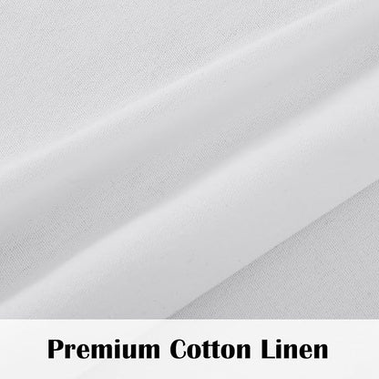 Farmhouse Valance Curtains, Boho Cotton Linen Kitchen Valance, Rustic Button - Image 7