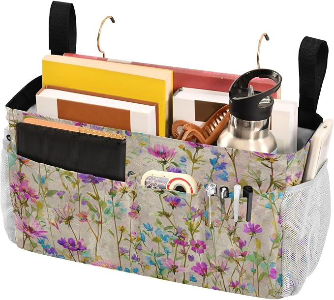 Bedside Caddy Metal Frame Hanging Organizer Bunk Bed Dorm Accessories Hook And - Image 3