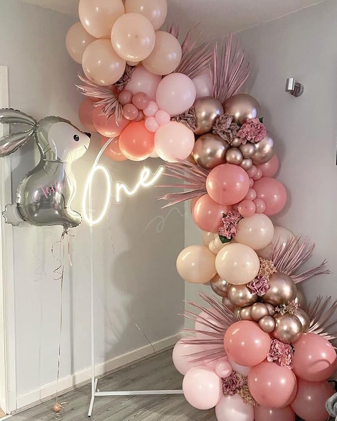 Rose Gold and White Balloons Garland Arch Kit - Image 7