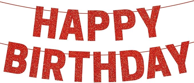 Pre-Strung Happy Birthday Banner by PerfectOccasion