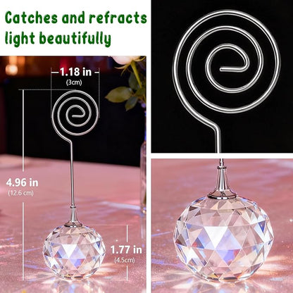 Crystal Balloon Stand for Table, Diamond Cut Acrylic Base - Image 4