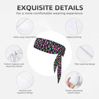 Men Women Sports Sweat Bands, Multifunction Long Head Ribbon for Yoga Workout Shower, Fashion Goth Gothic Magic Hippie Trippy Mushroom Headwear Hair Decor
