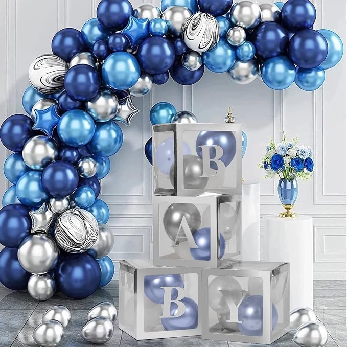 Voircoloria Baby Boxes with Letters, 4 Transparent Balloon Boxes | - Image 6