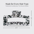 Kitsch Jumbo Hair Clip for Women – Recycled Plastic Hair Claw Clip | All-Day Strong Hold, Durable Non-Slip Grip for Thick & Thin Hair | Ideal Gifts for Women and Stocking Stuffers - Black, 1pc
