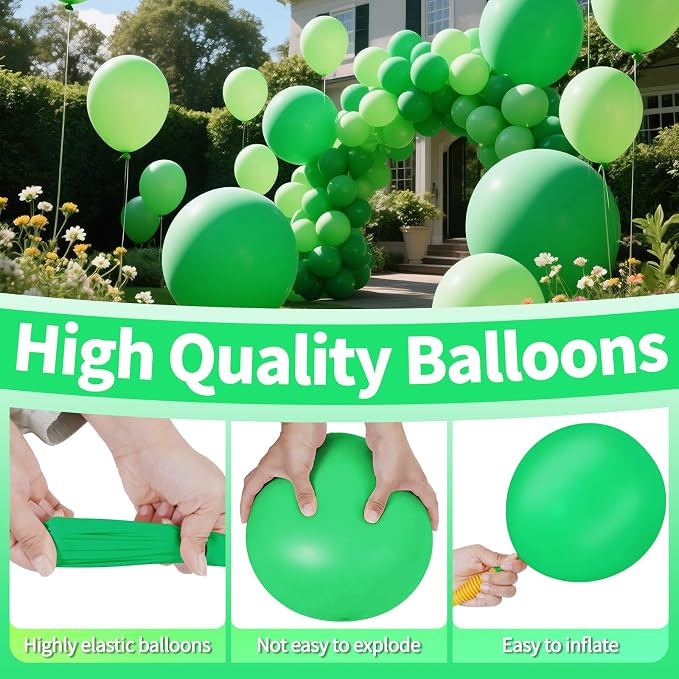 Green Balloon Arch Kit 111Pcs 18 12 5 Inch Latex Party Balloons Garland - Image 4