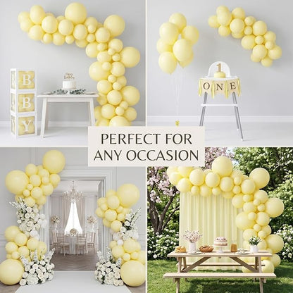 102pcs Pastel Yellow Balloons Garland Arch Kit, 18 12 10 5 Inch Balloons | - Image 4