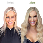 DOORES Hair Extensions Clip in Human Hair, 10pcs 160g 18 Inch Balayage Ash Blonde to Golden Blonde and Platinum Blonde Clip in Hair Extensions Straight Natural