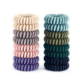 16Pcs Spiral Hair Ties, (Vintage Frosted) Hair Elastic Coils for Women and Girls, Waterproof Phone Cord Hair Scrunchies Accessories Bands for Ponytails and Updos