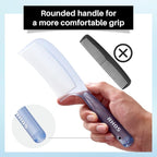 RHOS Detangler Hair Comb for Women and Men-Wide Tooth Comb for Curly,Thick,Wavy,Long Hair,Large Tooth Detangling Comb for Wet and Dry Hair-Styling Essentials Round Handle Hairdressing Comb(Blue)