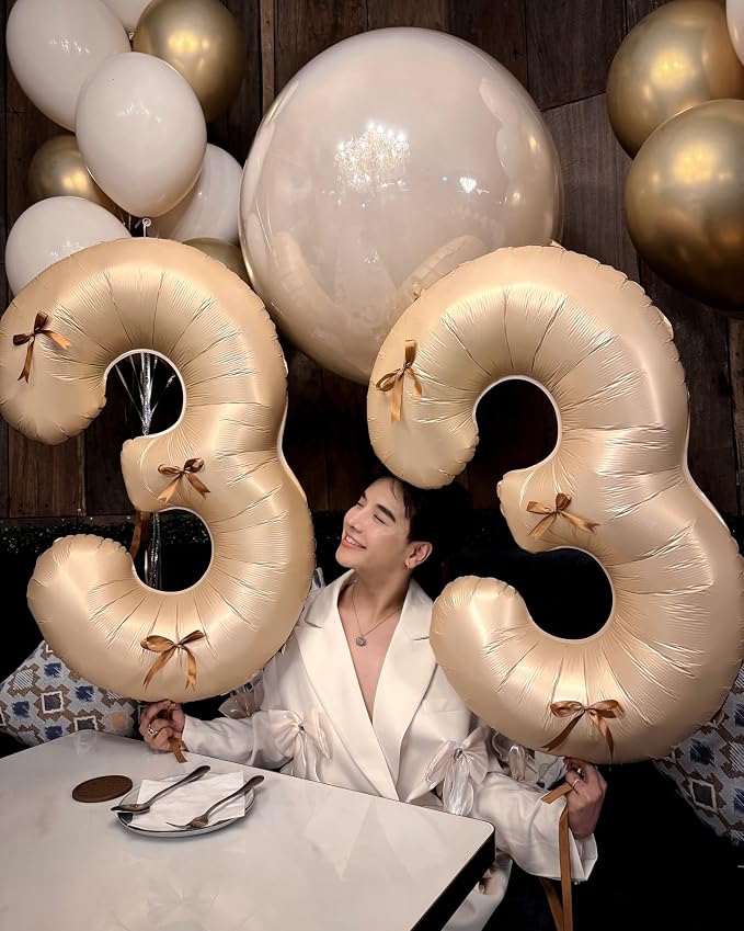 Light Brown Number 2 Balloon 40 Inch - Image 4