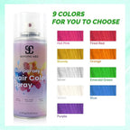 Emerald Green Temporary Hair Color Spray, SOVONCARE Natural Hair Wax Dye Spray for Kids Halloween, Christmas Party, Cosplay -On 1-Day Washable 120ML