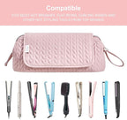 Hair Tools Travel Bag Karsyon Heat Resistant Mat Case Hot Tools Straightener, Curling Iron,Hair Dryers,Haircare Accessories Travel Essentials for Women 2 in 1 Organizer Bags (Pink)