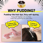 eZn Pudding Hair Dye, Ammonia-Free, Semi-Permanent DIY Korean Hair Dye Color with Keratin, Odorless Gentle for Sensitive Skin No Skin Irritation (Ash Blue Gray)