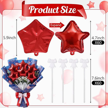 60 Pcs Mini Star Self Inflatable Balloons Bulk - Image 4