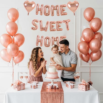 TONIFUL 16 Inch Rose Gold HOME SWEET HOME Letter Balloon - Image 5