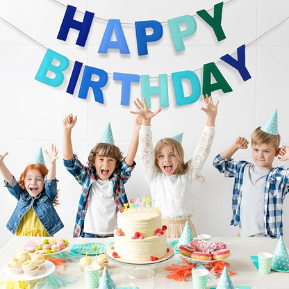 Felt Happy Birthday Garland Rainbow Banner Reusable Happy Birthday Sign Party - Image 6