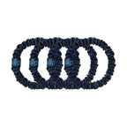 slip Skinny Scrunchies: Anti-Crease, Anti-Breakage Slipsilk™ Design Protects Delicate Hair | Includes 4 Pure Silk Scrunchies: Navy